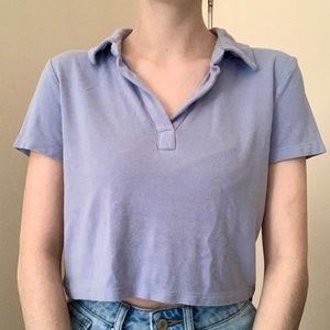 Collared Crop Top